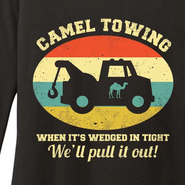 Camel Towing Retro Adult Humor Womens CVC Long Sleeve Shirt