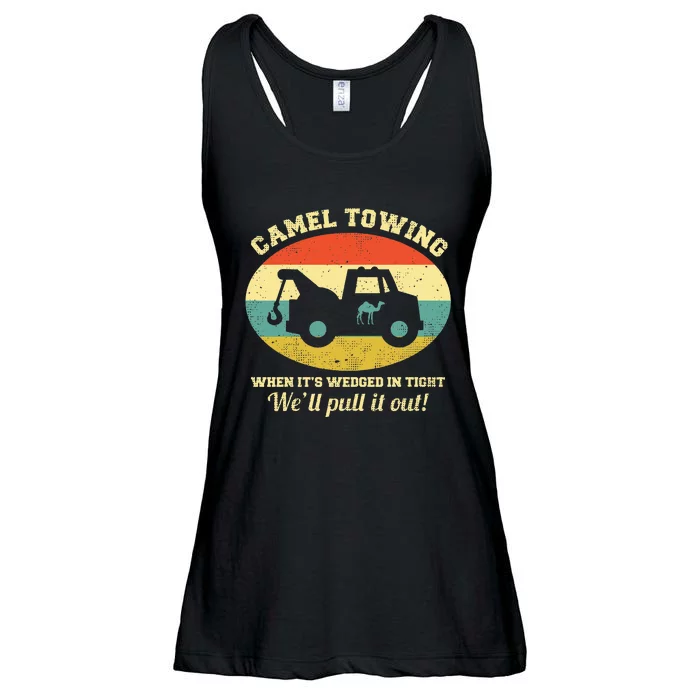 Camel Towing Retro Adult Humor Ladies Essential Flowy Tank