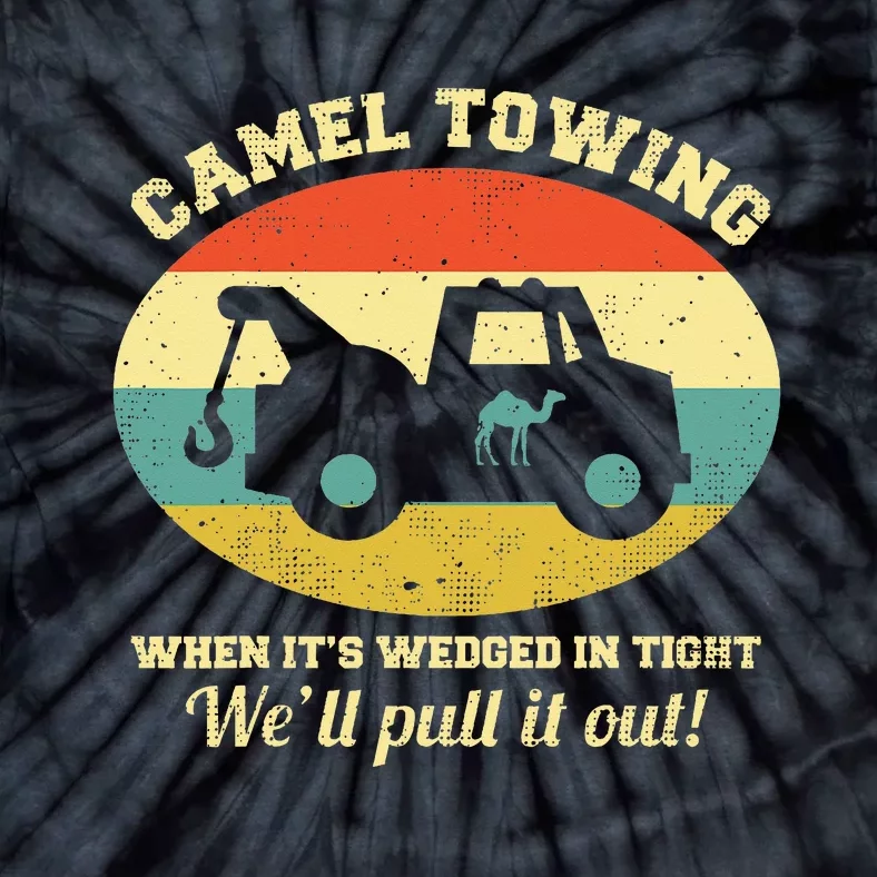 Camel Towing Retro Adult Humor Tie-Dye T-Shirt