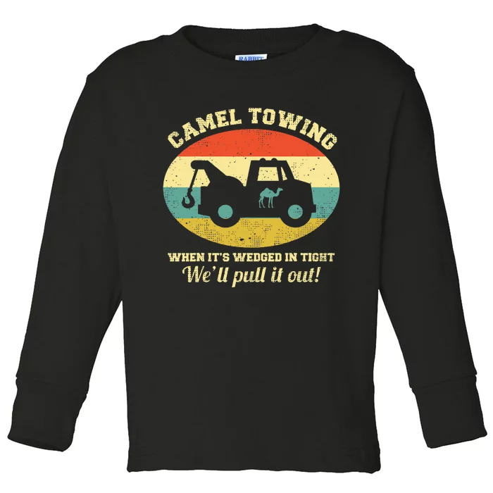 Camel Towing Retro Adult Humor Toddler Long Sleeve Shirt