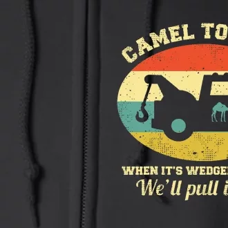 Camel Towing Retro Adult Humor Full Zip Hoodie