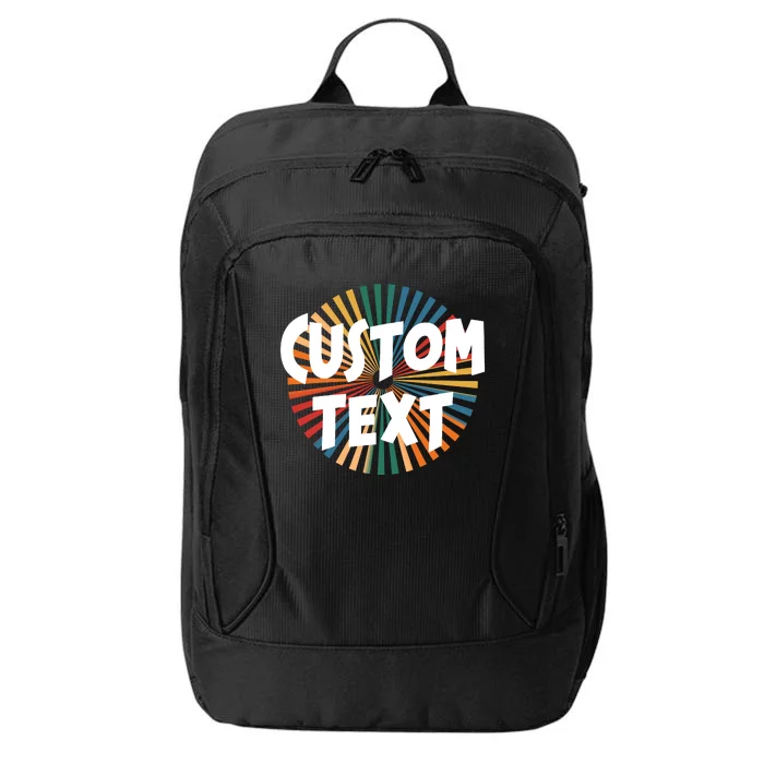 Custom Text Retro Colorful Logo Personalized Design City Backpack