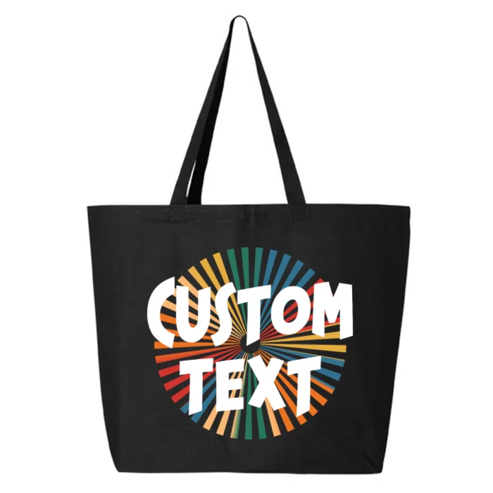 Custom Text Retro Colorful Logo Personalized Design 25L Jumbo Tote