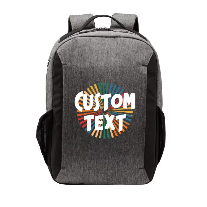 Custom Text Retro Colorful Logo Personalized Design Vector Backpack