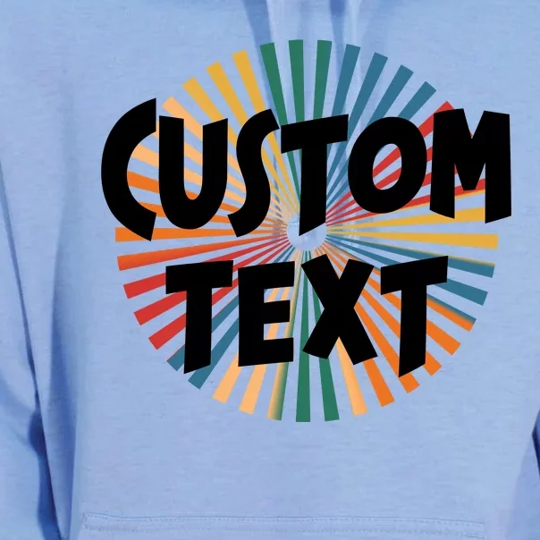 Custom Text Retro Colorful Logo Personalized Design Unisex Surf Hoodie