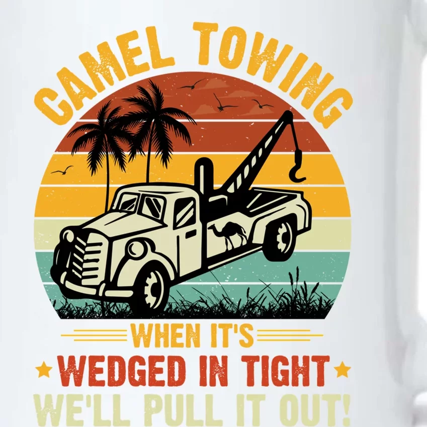 Camel Towing Retro Adult Humor Saying Funny Halloween Gift Black Color Changing Mug