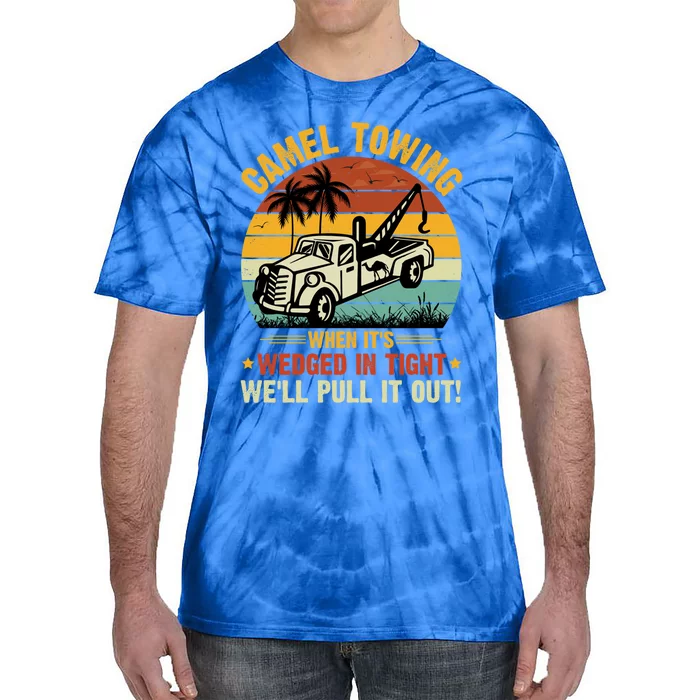 Camel Towing Retro Adult Humor Saying Funny Halloween Gift Tie-Dye T-Shirt