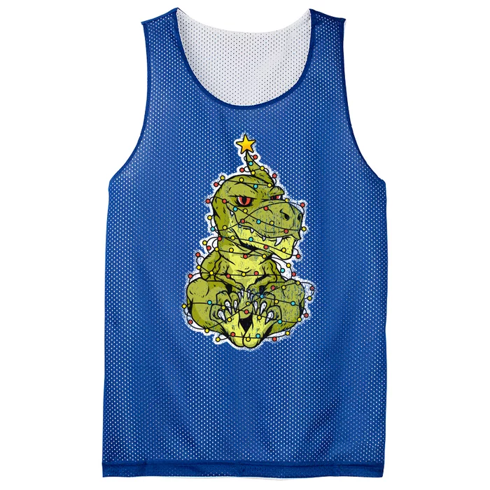 Christmas Tree Rex Trex Holiday Tops Gift Mesh Reversible Basketball Jersey Tank