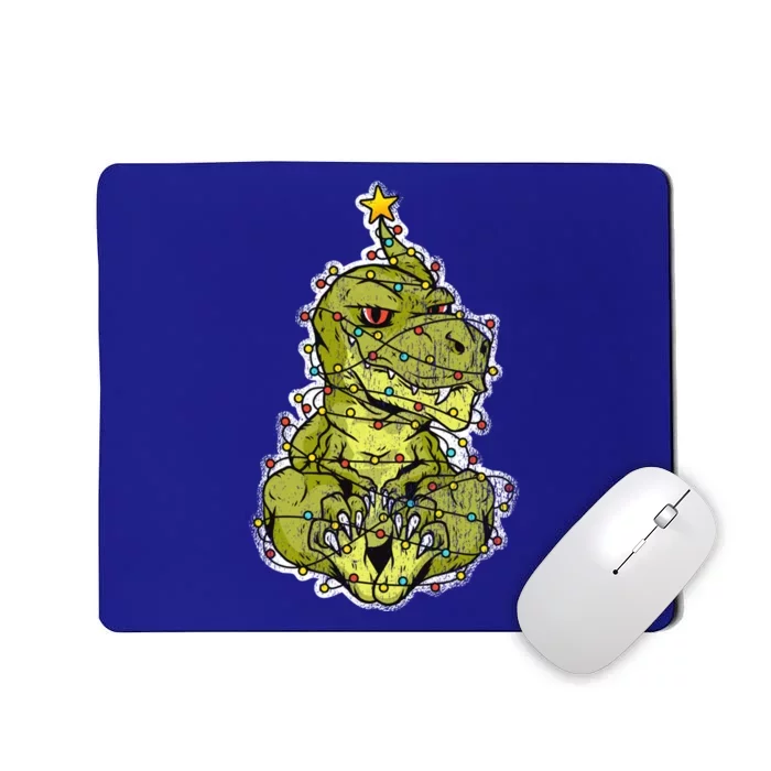 Christmas Tree Rex Trex Holiday Tops Gift Mousepad