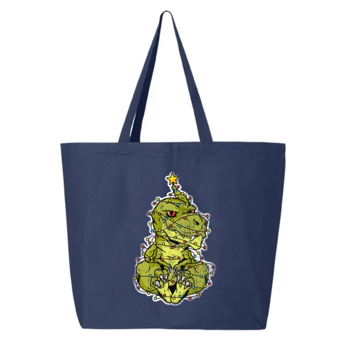 Christmas Tree Rex Trex Holiday Tops Gift 25L Jumbo Tote