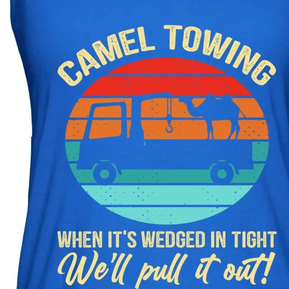 Camel Towing Retro Adult Humor Saying Funny Halloween Gift Ladies Essential Flowy Tank