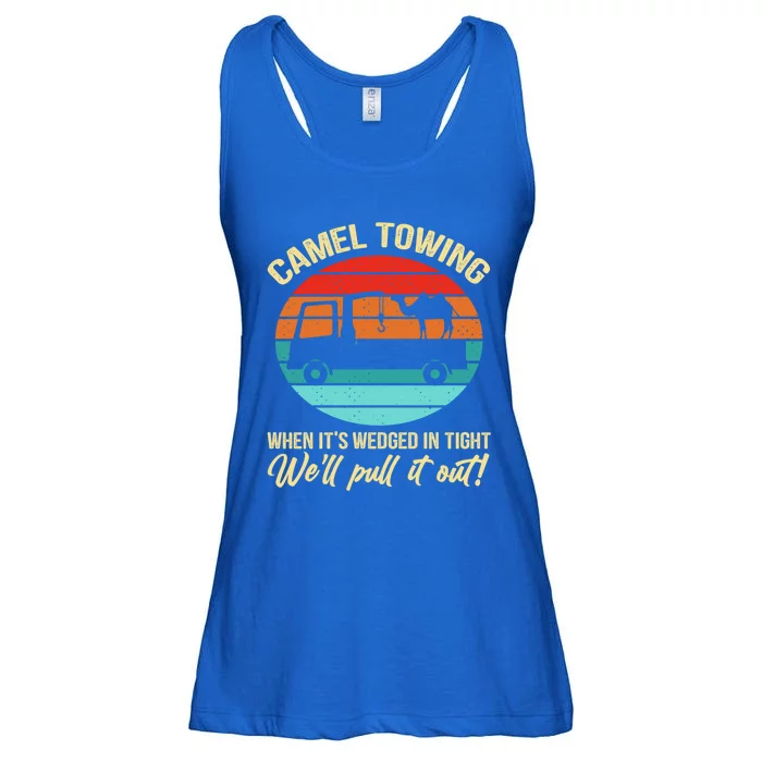 Camel Towing Retro Adult Humor Saying Funny Halloween Gift Ladies Essential Flowy Tank