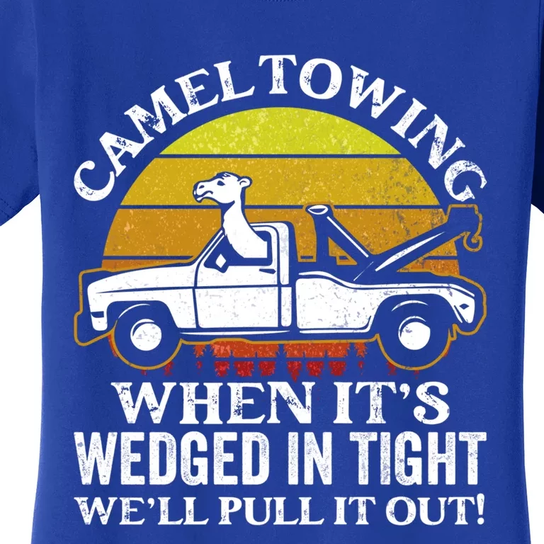 Camel Towing Retro Humor Saying Funny Transport Halloween Gift Women's T-Shirt