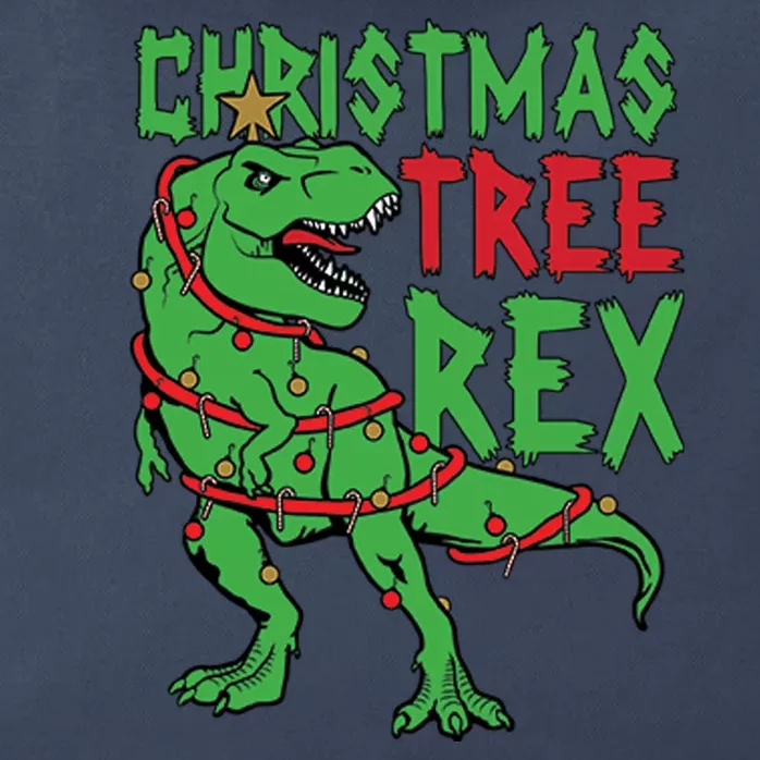 Christmas Tree Rex Zip Tote Bag