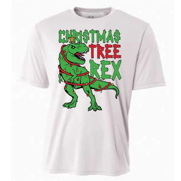 Christmas Tree Rex Cooling Performance Crew T-Shirt