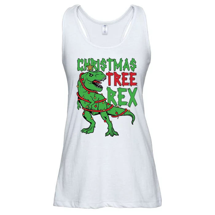 Christmas Tree Rex Ladies Essential Flowy Tank