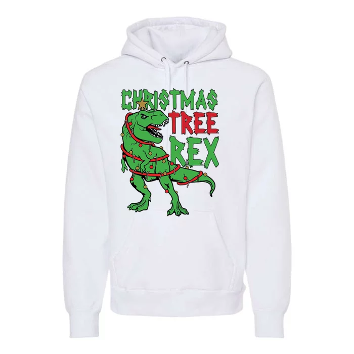 Christmas Tree Rex Premium Hoodie