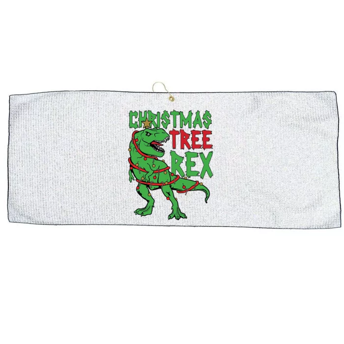 Christmas Tree Rex Large Microfiber Waffle Golf Towel