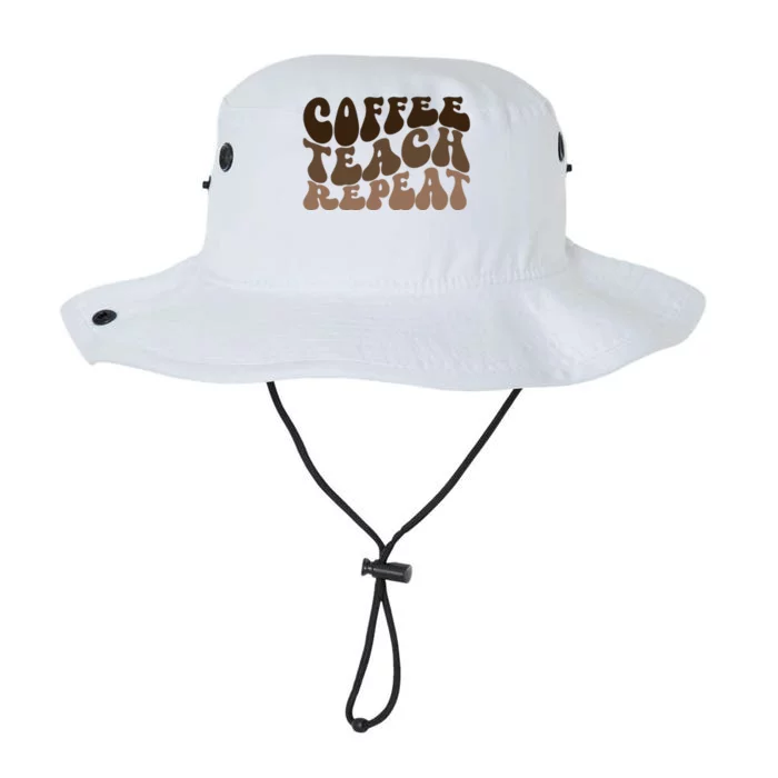 Coffee Teach Repeat Retro Teacher Gift Legacy Cool Fit Booney Bucket Hat