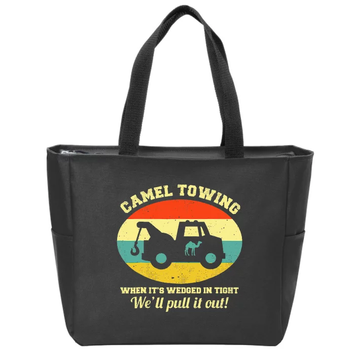 Camel Towing Retro Adult Humor Saying Zip Tote Bag