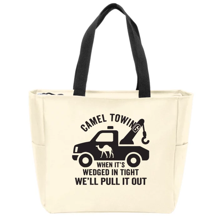 Camel Towing Retro Adult Humor Saying Funny Halloween Gift Zip Tote Bag