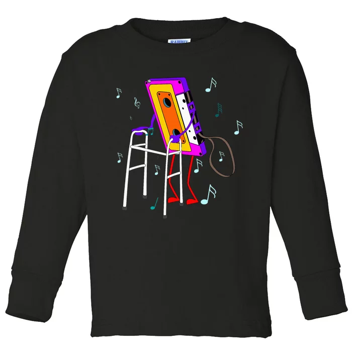 Cassette Tape Retro Vintage 70S 80S 90S Music Toddler Long Sleeve Shirt