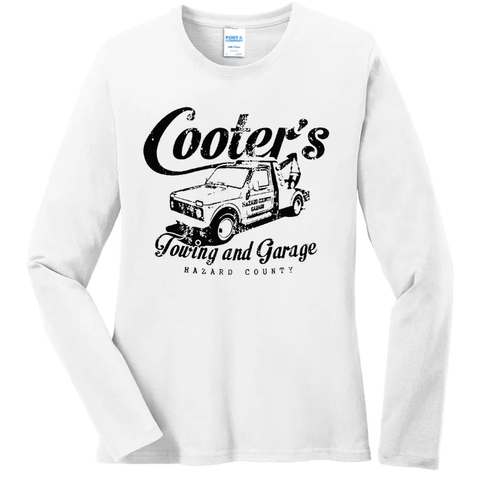 Cooters Towing & Repair Garage Ladies Long Sleeve Shirt