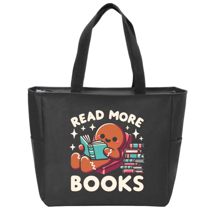 Christmas Teacher Read More Books Funny Wo Zip Tote Bag