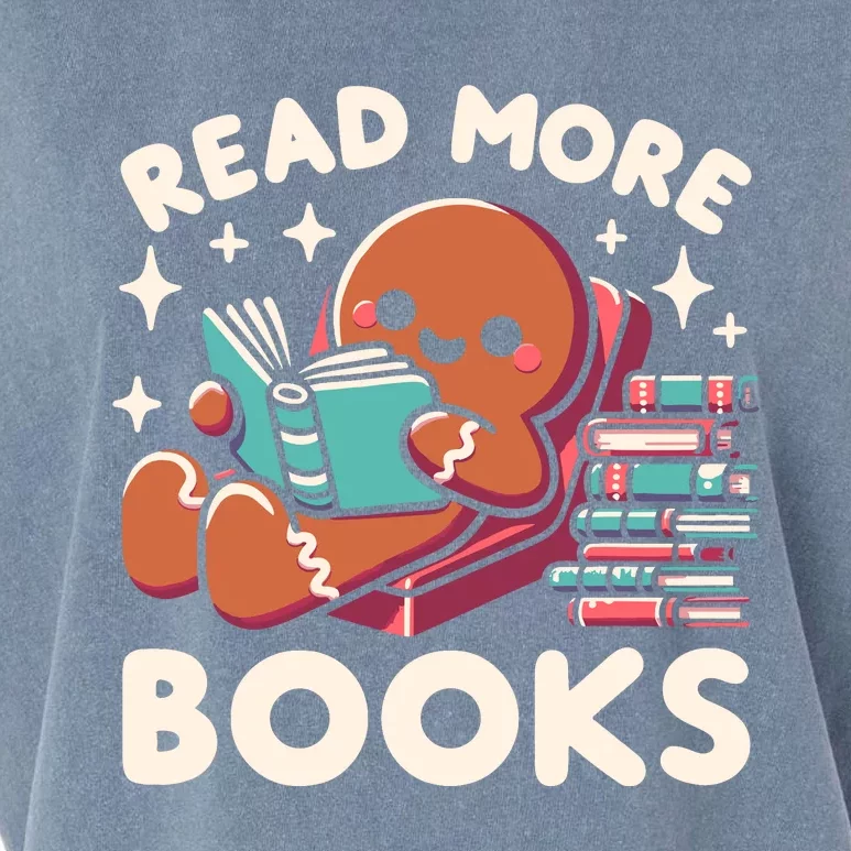 Christmas Teacher Read More Books Funny Wo Garment-Dyed Women's Muscle Tee