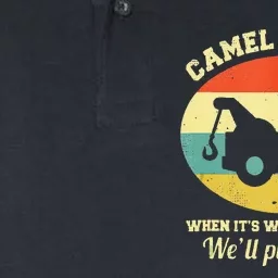 Camel Towing Retro Adult Humor Saying Funny Halloween Funny Softstyle Adult Sport Polo