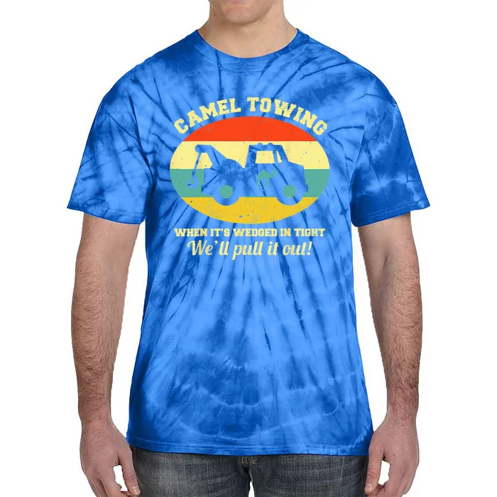 Camel Towing Retro Adult Humor Saying Funny Halloween Tie-Dye T-Shirt