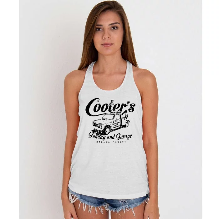 CooterS Towing & Repair Garage Women's Knotted Racerback Tank