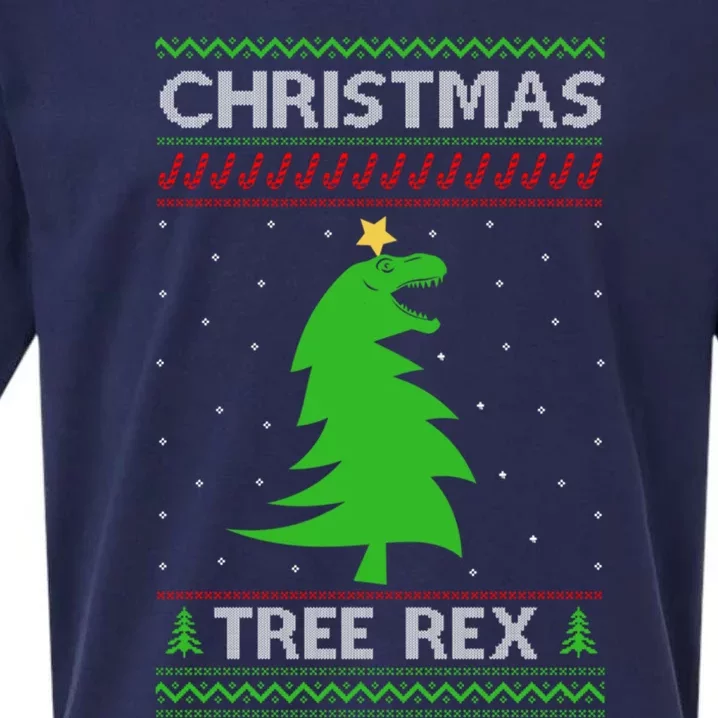 Christmas Tree Rex Gift Sueded Cloud Jersey T-Shirt