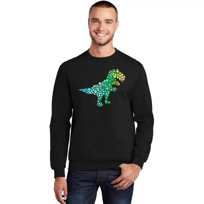 Cute T Rex Dinosaur Lover Polka Dot Pattern International Dot Day Gift Sweatshirt