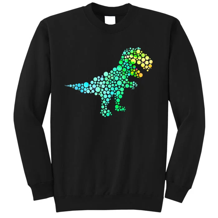 Cute T Rex Dinosaur Lover Polka Dot Pattern International Dot Day Gift Sweatshirt