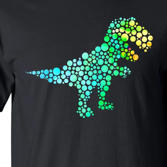 Cute T Rex Dinosaur Lover Polka Dot Pattern International Dot Day Gift Tall T-Shirt