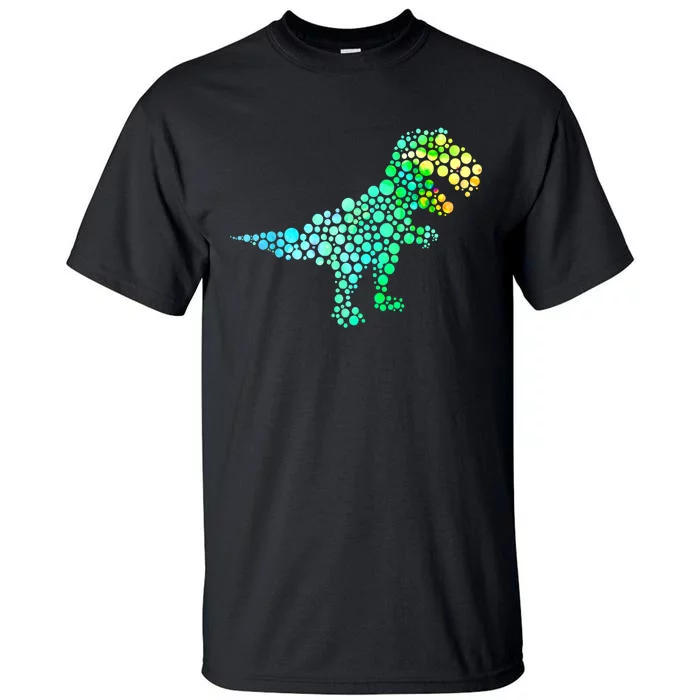 Cute T Rex Dinosaur Lover Polka Dot Pattern International Dot Day Gift Tall T-Shirt