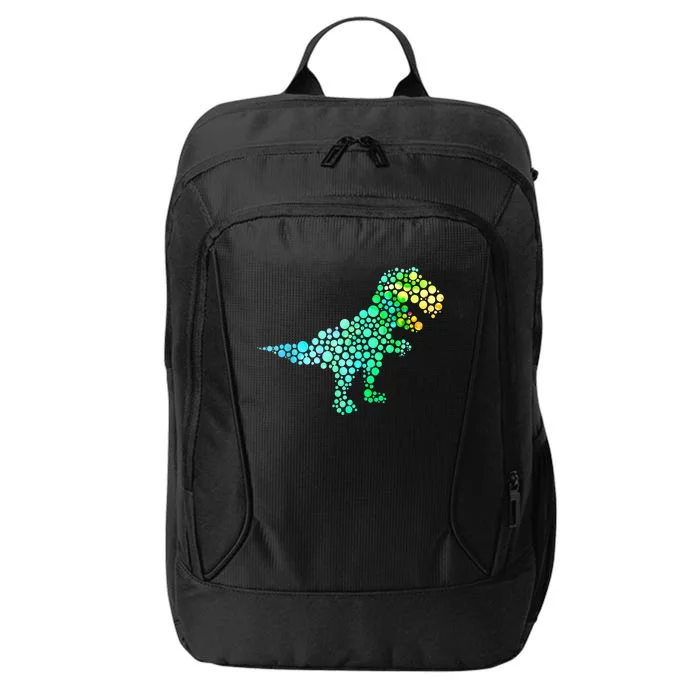 Cute T Rex Dinosaur Lover Polka Dot Pattern International Dot Day Gift City Backpack