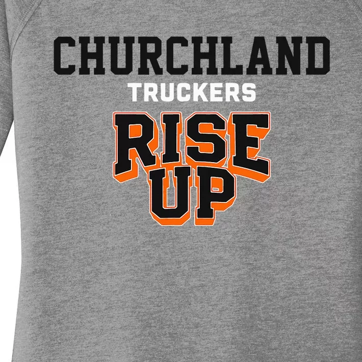 Churchland Truckers Rise Up Hs Women's Perfect Tri Tunic Long Sleeve Shirt