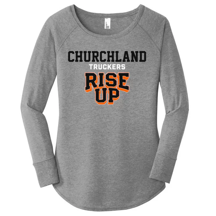 Churchland Truckers Rise Up Hs Women's Perfect Tri Tunic Long Sleeve Shirt