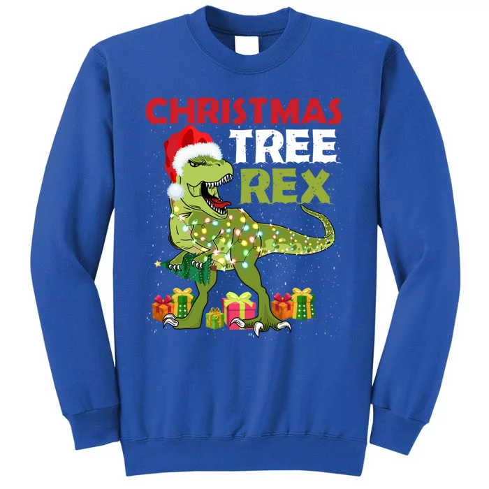 Christmas Tree Rex Trex Dinosaur Gift Sweatshirt