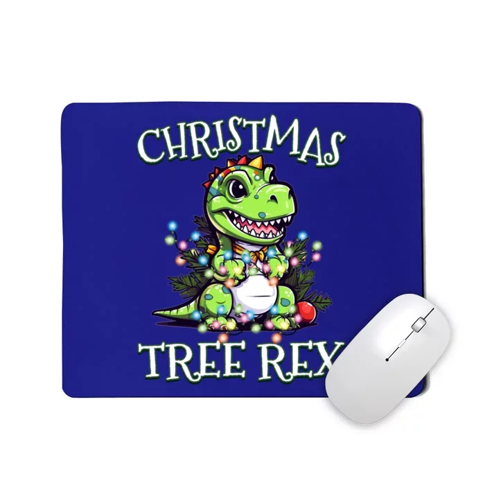 Christmas Tree Rex Cute Dinosaur Christmas Pajama Cute Gift Mousepad