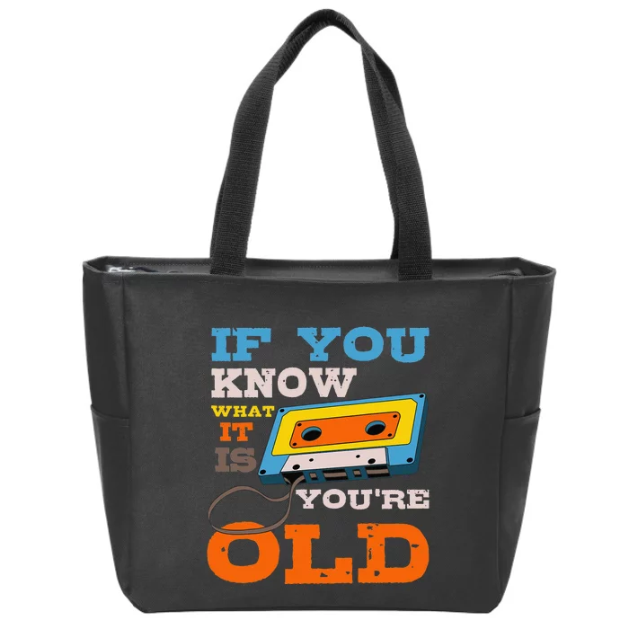 Cassette Tape Radio 70's 80's 90's Music Lover Zip Tote Bag