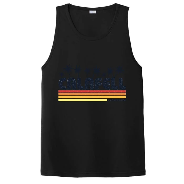 Calafell Tarragona Retro Beach Tourism Gift Performance Tank