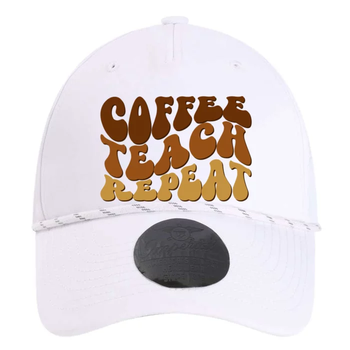 Coffee Teach Repeat Retro Gift For Teacher Performance The Dyno Cap