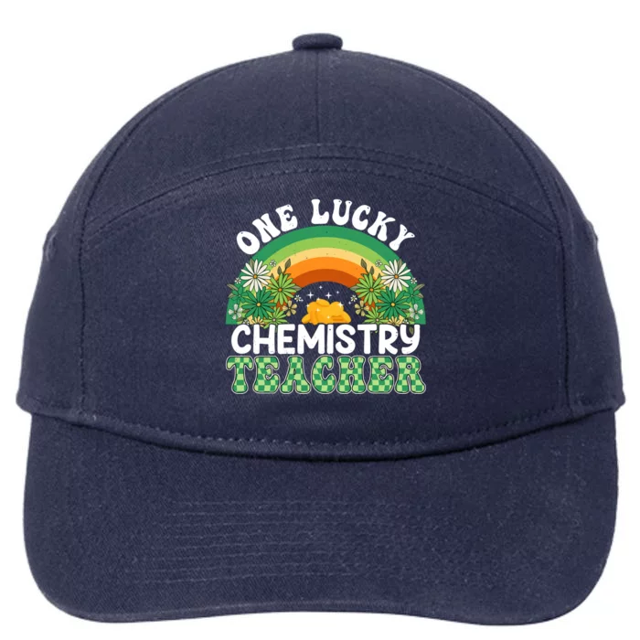 Chemistry Teacher Rainbow St Patricks Day One Lucky Teacher Gift 7-Panel Snapback Hat