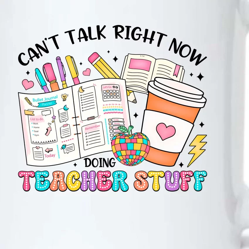 Cant Talk Right Now Doing Teacher Stuff Black Color Changing Mug