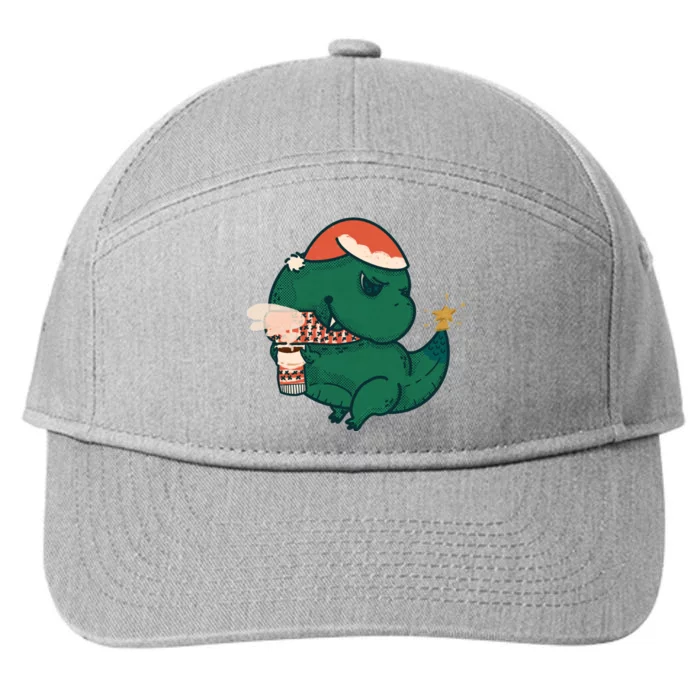 Christmas Tree Rex 7-Panel Snapback Hat