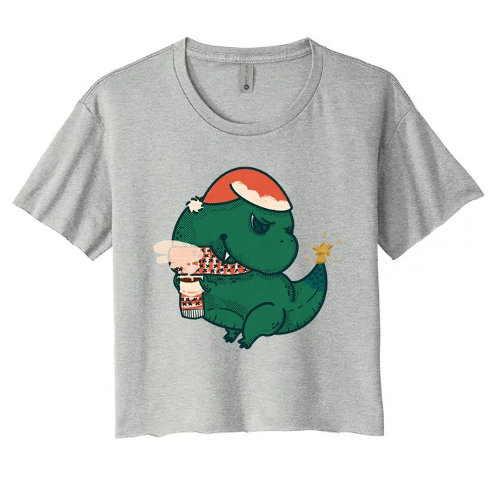 Christmas Tree Rex Women's Crop Top Tee