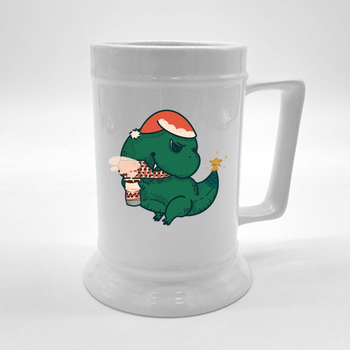 Christmas Tree Rex Front & Back Beer Stein